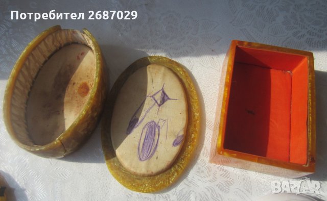 Кутии  кутия каталин, цвят кехлибар и свещник, снимка 16 - Други ценни предмети - 32156986
