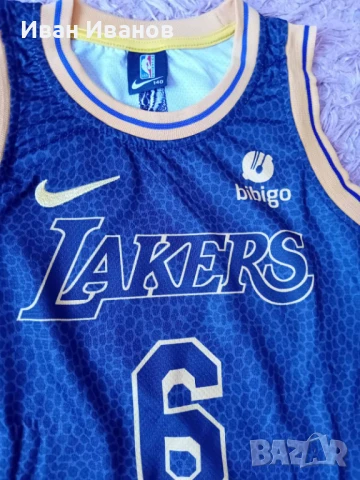 Чисто нов оригинален детски екип на Лос Анджелис Лейкърс-ЛеБрон Джеймс, снимка 5 - Детски тениски и потници - 50663179