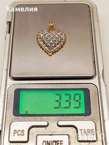 Златна висулка с брилианти , снимка 8 - Колиета, медальони, синджири - 56268244