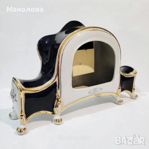 Порцеланов настолен часовник Royal Dux Bohemia Komtesa в стил Empir. , снимка 8 - Антикварни и старинни предмети - 53364627