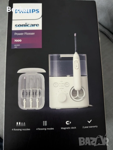 Нов Зъбен Орален душ PHILIPS Sonicare Power Flosser 7000 HX3911/40 неизползван гаранция 3 години