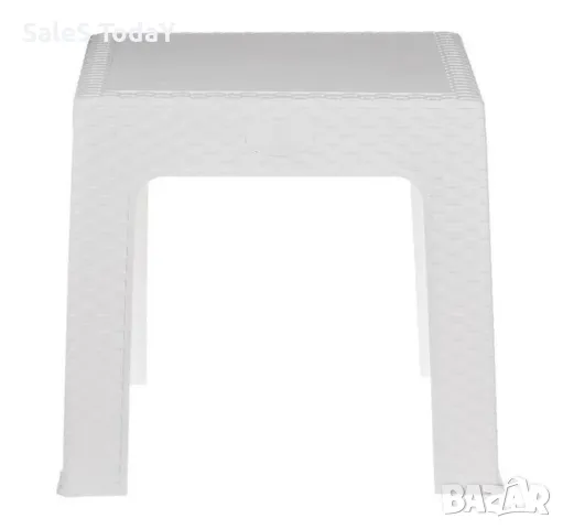 Маса за тераса, 48см, Пластмаса, бяла, снимка 3 - Маси - 49296811