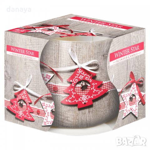 1809 Коледна ароматизирана свещ в чаша Winter Star, снимка 5 - Декорация за дома - 30707608