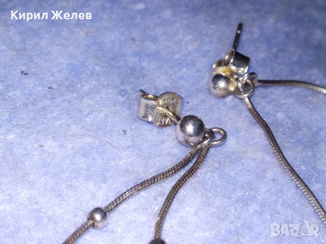 НЕЖНИ СРЕБЪРНИ ИТАЛИАНСКИ ФЕШЪН АРТ ОБЕЦИ СРЕБРО 925 ПРОБА 25416, снимка 3 - Обеци - 40532538