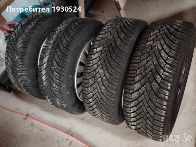 Зимни гуми с железни джанти 205/55 R16, снимка 4 - Гуми и джанти - 47827210