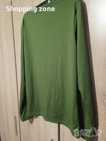 Маслено зелена тънка блуза с дълги ръкави, снимка 3 - Блузи с дълъг ръкав и пуловери - 40701435