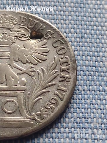 Сребърна монета 20 кройцера 1765г. Мария Терезия Виена Свещена Римска империя 13641, снимка 12 - Нумизматика и бонистика - 42871851