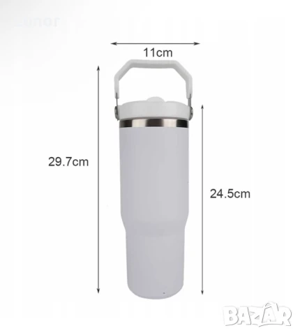 Stanley термо чаша с капак и сламка, снимка 5 - Чаши - 51172501