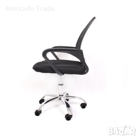 Офис стол Mercado Trade, За офиса и дома, С подлакътници, Черен, снимка 3 - Столове - 42151860