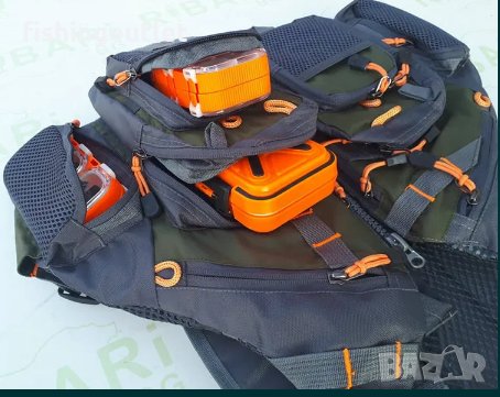  Спининг елек и спасителна жилетка - 2 в 1 ! Регулируем с 11 джоба., снимка 9 - Екипировка - 30898258