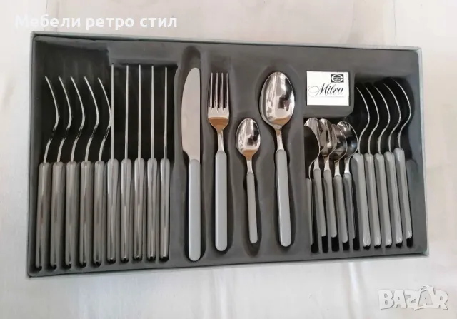 Това е изключително стилен комплект прибори за хранене Milva с отличителен дизайн., снимка 5 - Прибори за хранене, готвене и сервиране - 50376757