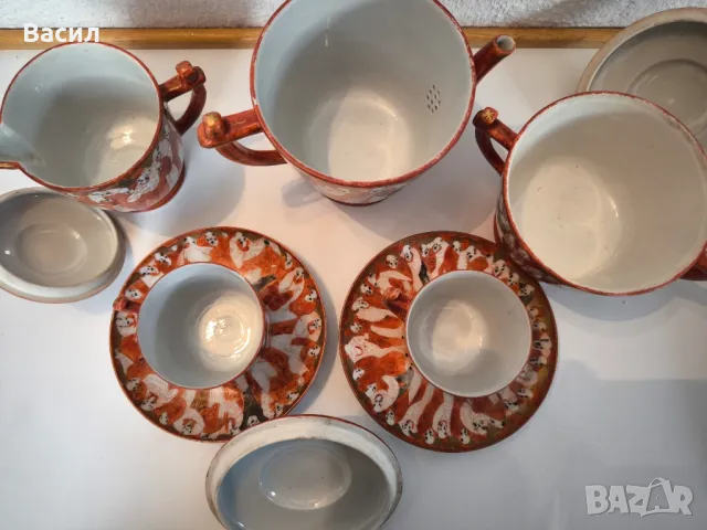 порцеланов сервиз за чай Кутани Япония, снимка 8 - Сервизи - 50409281