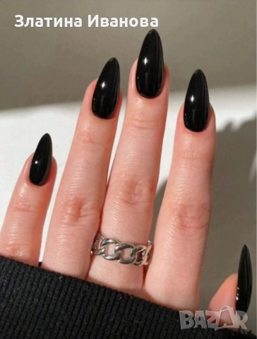 Самозалепващи изкуствени нокти 24 бр. + лепило в комплект