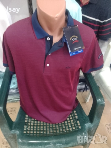 Мъжка тениска Паул Шарк в бордо цвят 