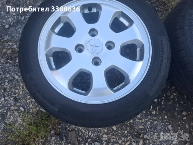 4 бр. Оригинални алуминиеви джанти 15инча за Митсубиши Колт, Лансер 2007до2012г., снимка 2 - Гуми и джанти - 51824141