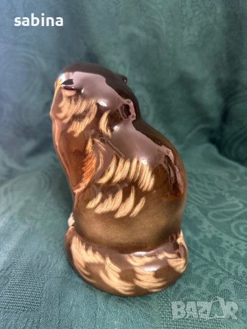 Статуетка „Дива котка“ (Манул). ЛФЗ „Ломоносов“, снимка 2 - Декорация за дома - 52979675