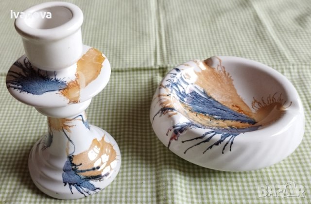 свещник с пепелник от порцелан нови