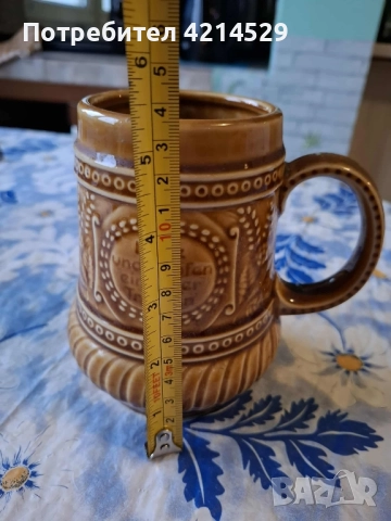 Винтидж керамична халба, снимка 3 - Антикварни и старинни предмети - 52427826