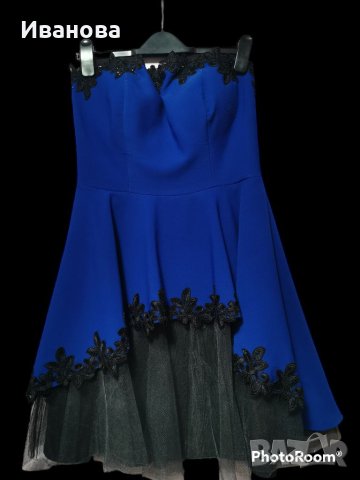 Официална рокля - синя, снимка 1 - Рокли - 35450723