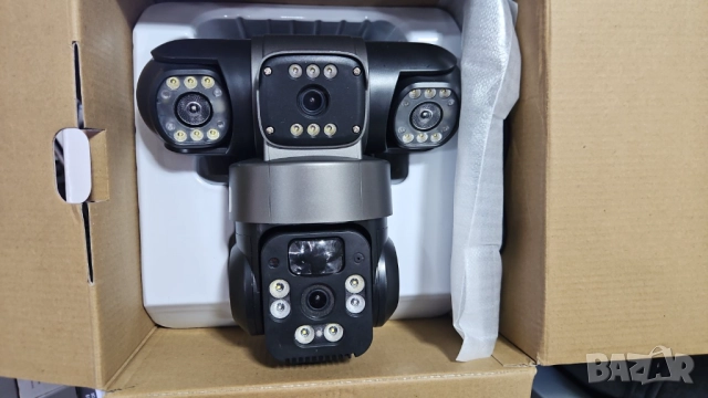 WIFI Камера за наблюдение със соларен панел V380Pro, 10MP Full HD