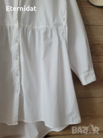 Дълга бяла риза , снимка 2 - Ризи - 51033295