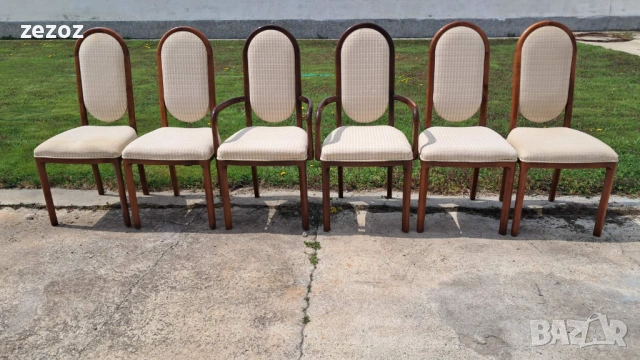 Столове трапезни орех- 6 бр. №058, снимка 2 - Столове - 54250595