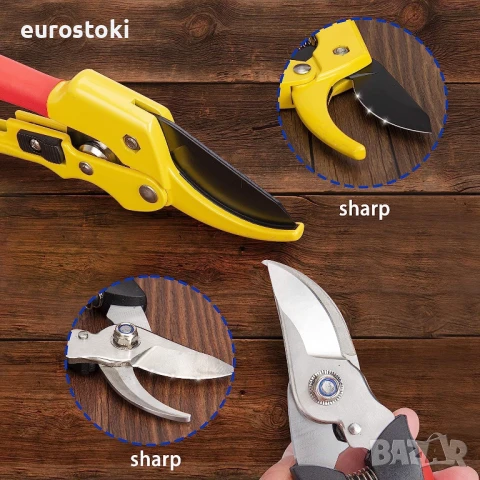 Градински ножици KOTTO, ножици за подрязване за растения от неръждаема стомана, снимка 5 - Градински инструменти - 51379517