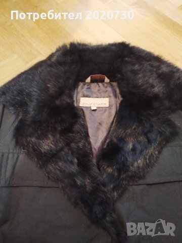 Дамско късо яке с кожена яка, снимка 4 - Якета - 44292792