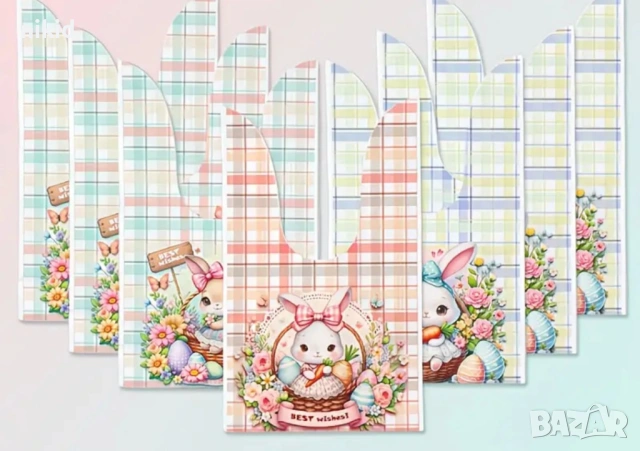 Зайче с ушички Великденски торбичка торбички за лакомства подарък подаръчни подаръчна, снимка 3 - Други - 54197682