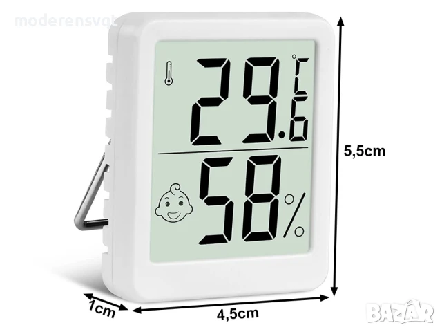 Цифров термометър метеорологична станция с магнит, закачане и стойка, снимка 7 - Друга електроника - 50563041