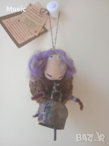 Работилница "Красиви неща" ръчно изработена овца от естествени матер., снимка 5 - Декорация за дома - 40652545