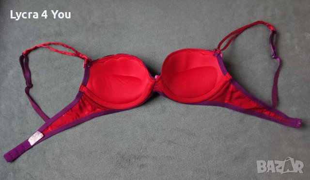 Victoria's Secret Sexy Little Things 34B/C червен сатенен сутиен, снимка 9 - Бельо - 42796414