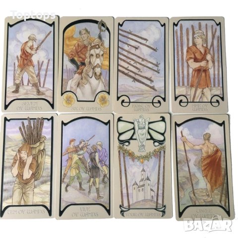Елегантнo таро: Golden Art Nouveau Tarot & Etherial Visions & Egyptian Art Nouveau Tarot, снимка 11 - Карти за игра - 42293138