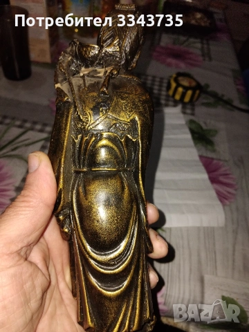 Китайска статуетка,изобразяваща рибар,често свързана с добър късмет., снимка 12 - Колекции - 53194359