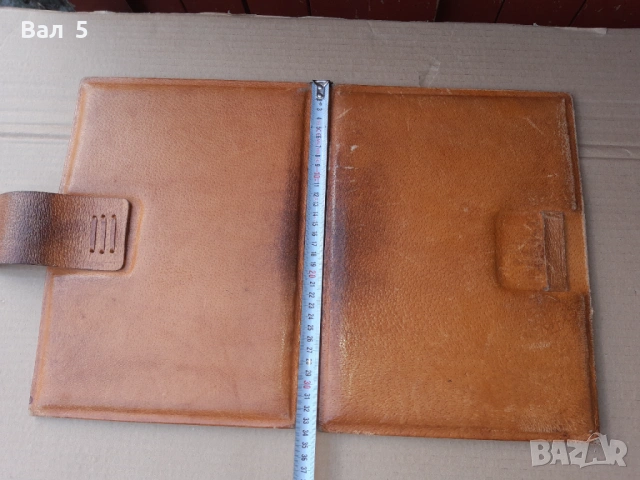 Стара папка - естествена кожа, снимка 3 - Антикварни и старинни предмети - 53153048