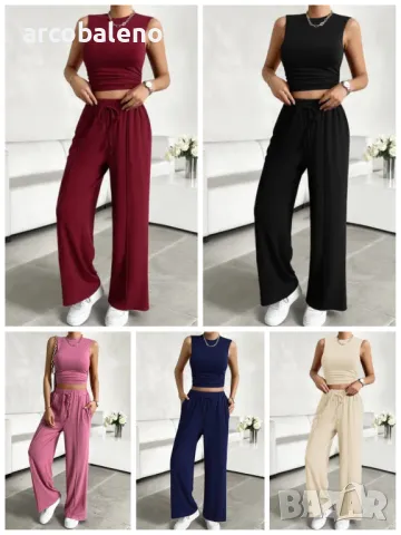 Дамски ежедневен комплект от две части, 5цвята 