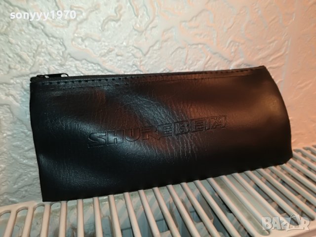 shure//beta 22см кожен кеис за жичен микрофон 2905222018, снимка 10 - Микрофони - 36914212