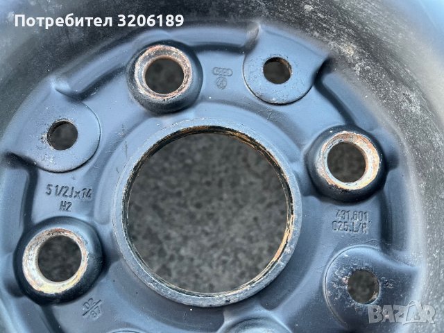 Железни джанти 14 цола 4х108 за Ауди Фолксваген, снимка 4 - Гуми и джанти - 42896635