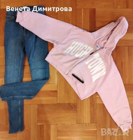 Комплект нови дамски дънки и топ, снимка 2 - Комплекти - 56464052