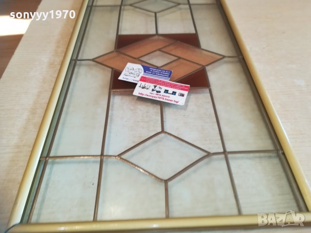 Витраж 64х36см рамка и стъкло 1801212005, снимка 6 - Колекции - 31471224