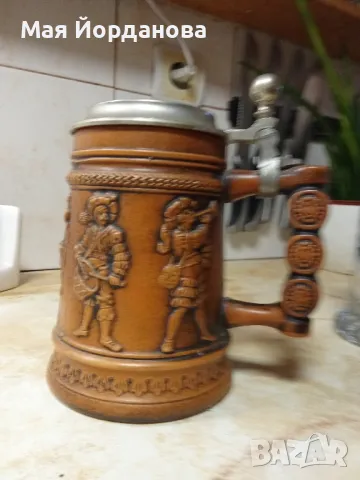 Стари, оригинални халби за бира, немски и английски. Металната е продадена ., снимка 2 - Чаши - 48835975