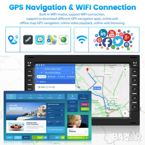 Мултимедия, Двоен дин, за VW BORA, POLO, SHARAN, JETTA, Golf, Volkswagen Андроид, навигация, Android, снимка 10 - Аксесоари и консумативи - 46006135