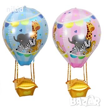 въздушен аеро балон зоо сафари диви животни фолио фолиев балон хелий или въздух парти рожден ден