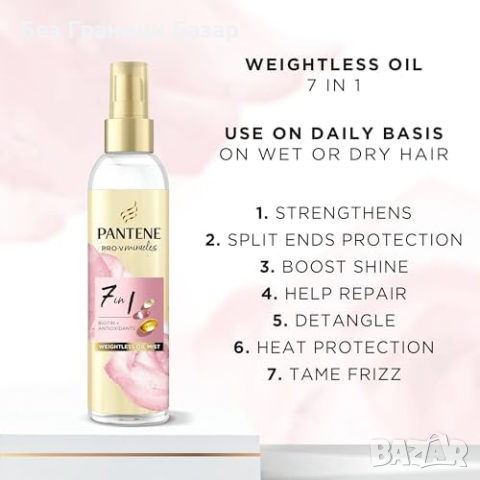 Нов Pantene Pro V Miracles Спрей с Биотин Против Накъсване за коса жени