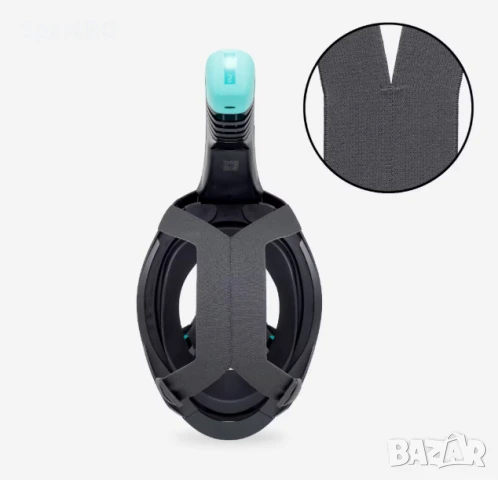 Маска за гмуркане/шнорхелинг SUBEA EASYBREATH 900 , снимка 4 - Водни спортове - 51147121