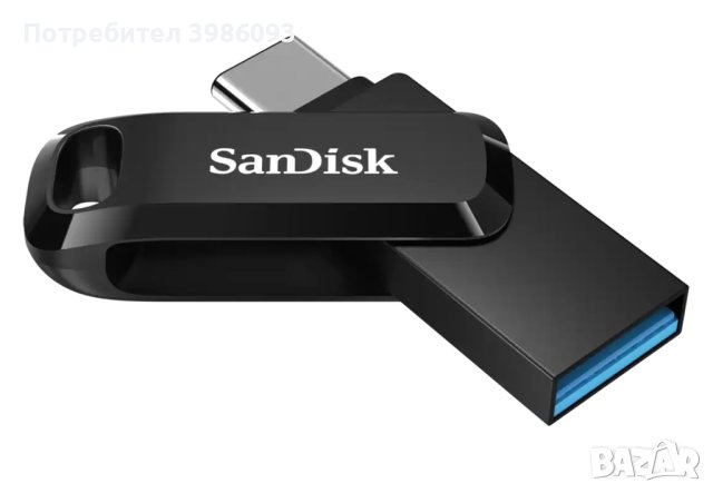 Флаш памет 64GB SanDisk Ultra Dual Drive Go, черен - SD-USB-DDDC3-064G-G46, снимка 3 - USB Flash памети - 44239621