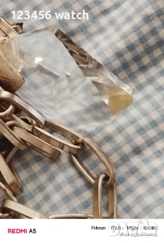 Колие със голям кристал, снимка 3 - Колиета, медальони, синджири - 54298729