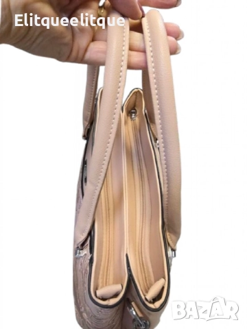 Елегантна дамска чанта с флорална бродерия, снимка 6 - Чанти - 52173687