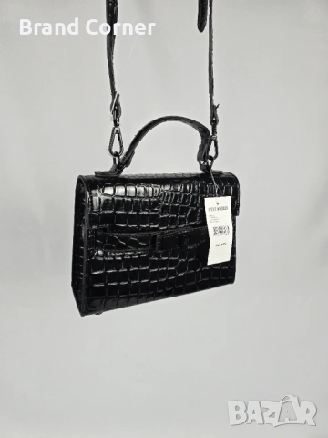 Нова дамска чанта Steve Madden Daxton Black Croc, снимка 5 - Чанти - 54355109