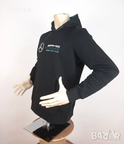 Mercedes AMG F1 Logo Hoodie - Оригинален суитшърт размер L, снимка 7 - Суичъри - 52938998